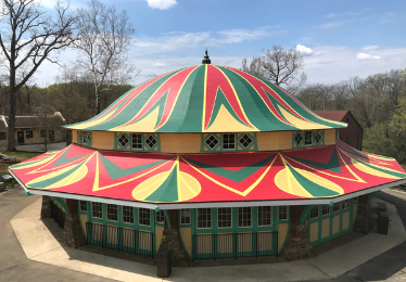 carousel colorful roof