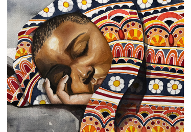 A woman sleepning