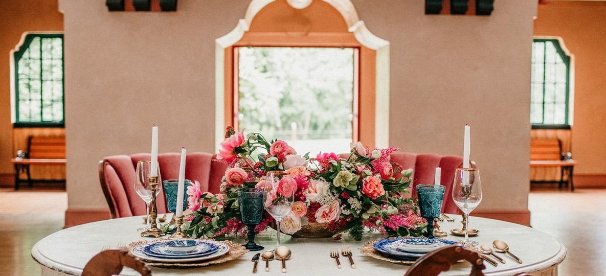 Spanish Ballroom sample of table setting