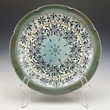 A ceramic plate by artist Christine Goh