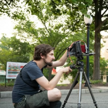 Man using a camera
